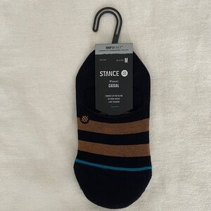 Stance womens Black and Tan Striped Casual Socks